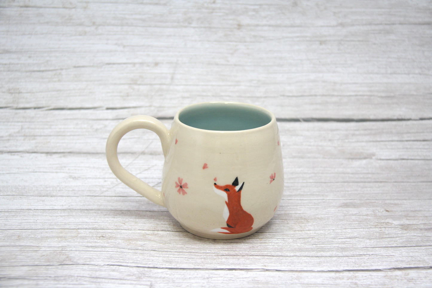 Fox Cherry Blossom Mug - 14 oz