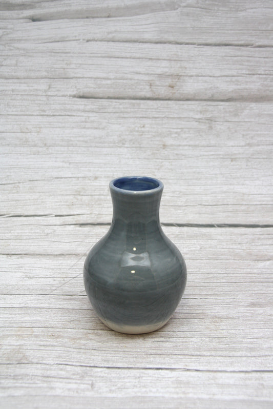 Small Vase in Stormy Grey