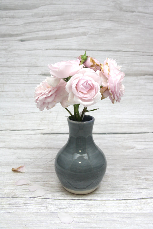 Small Vase in Stormy Grey