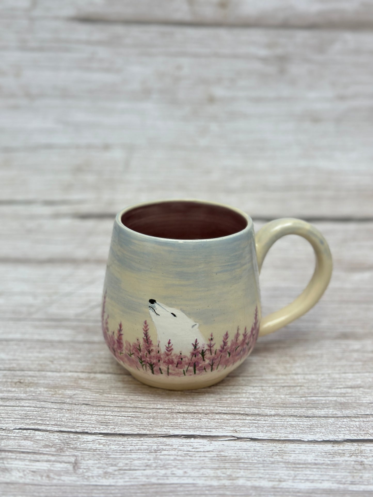 Polar Bear Amongst the Flowers Mug - 13.2 oz