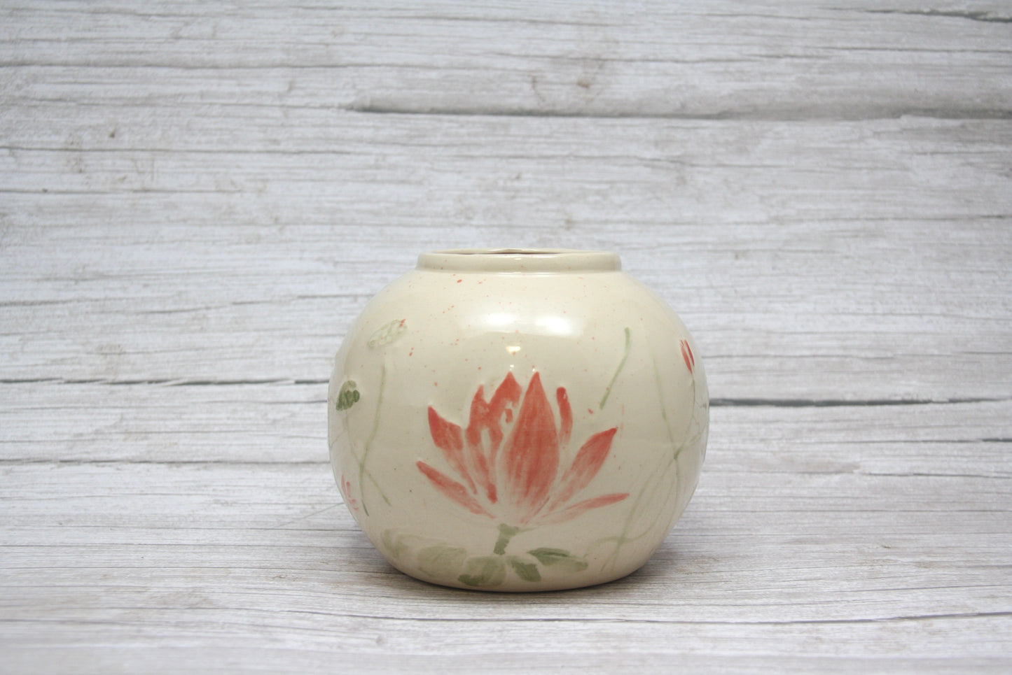 Lotus Flower Textured Vase