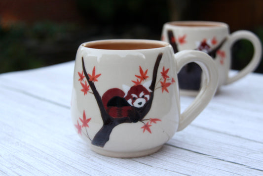 A Red Panda Autumn Collection Mug