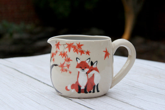 Foxes in Love Maple Leaf Collection Pourer/Jug