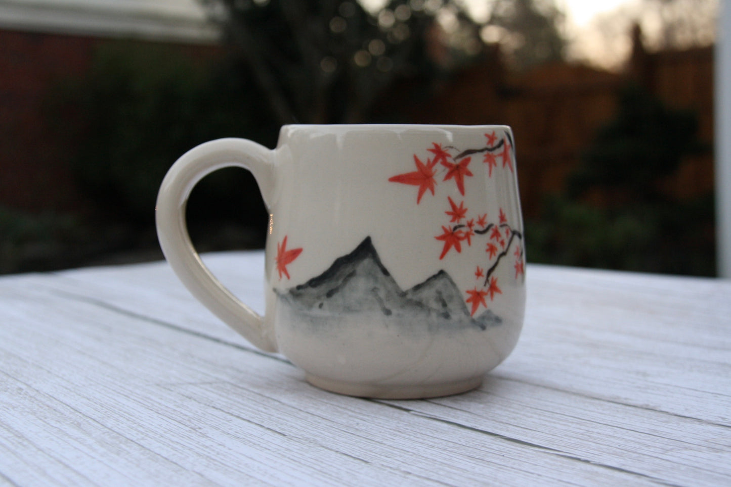 Foxes in Love Maple Leaf Collection Mug